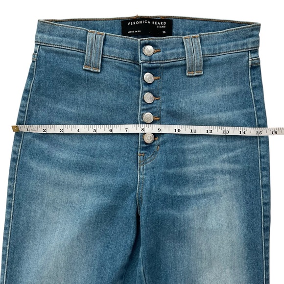 Veronica Beard Sheridan High Rise Bell Bottom Jeans in Lakeshore Wash SZ 28 - Picture 13 of 15
